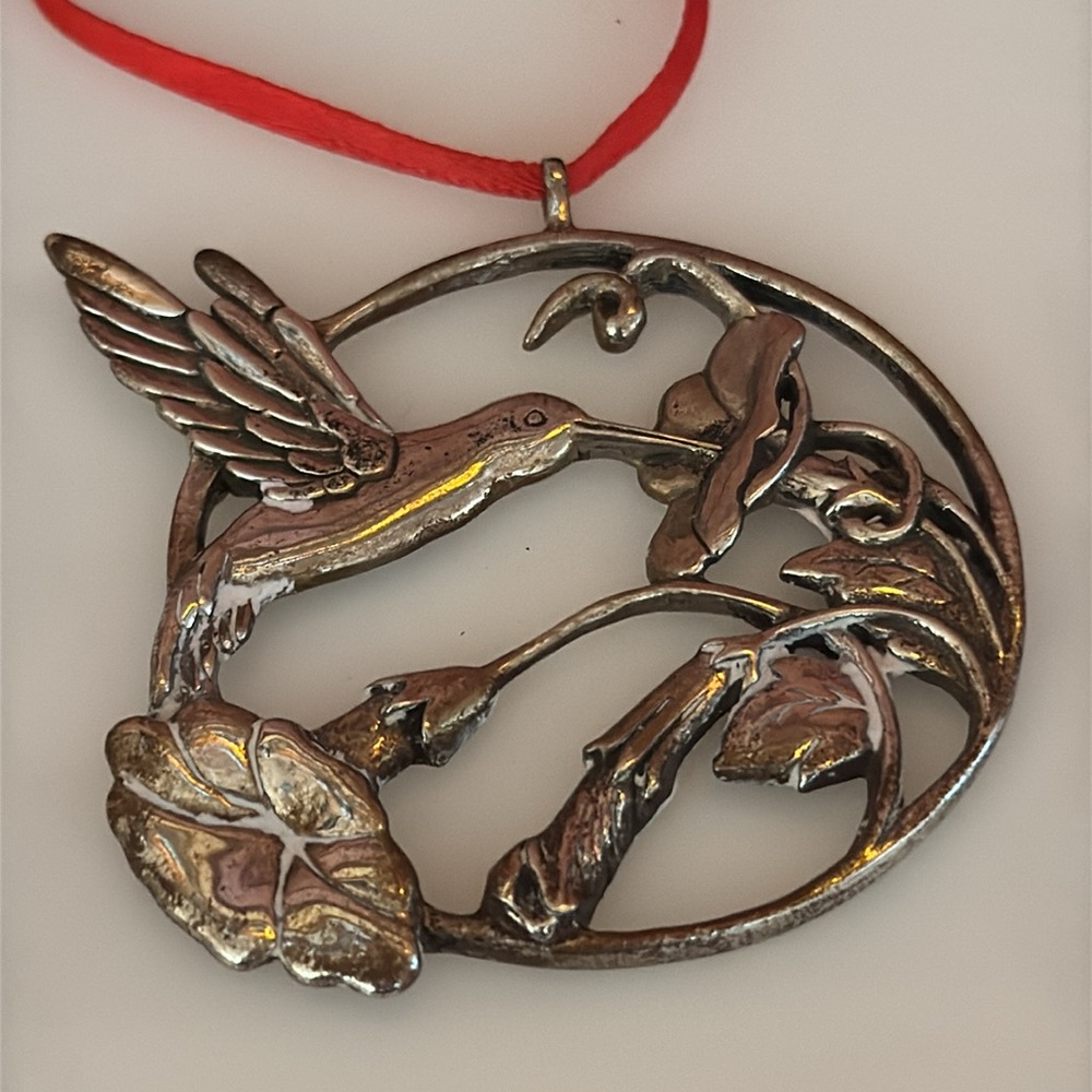VTG Hand & Hammer de Matteo Sterling Hummingbird Ornament
